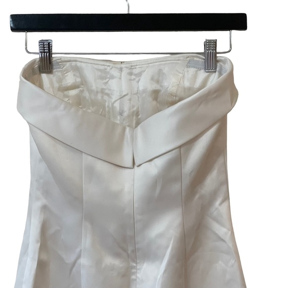 Alexandra Dillon‎ Winter White Tuxedo Dress w/ Black Sash - Picture 6 of 16